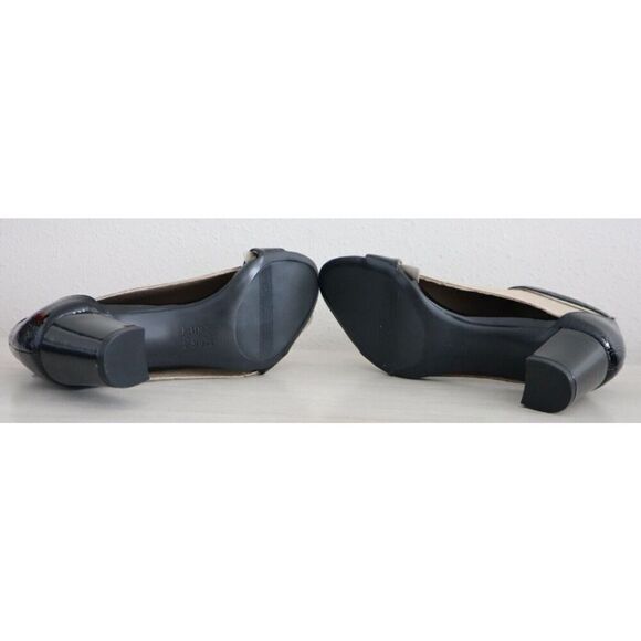 Naturalizer Women Sz 7M Black Patent Leather Vera Ankle Strap Block Heel Sandals - Picture 2 of 8